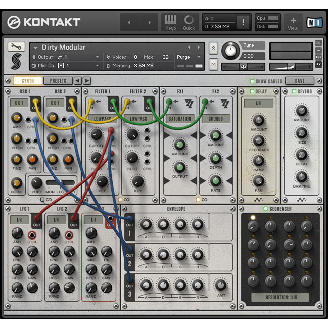 Dirty Modular  Samplephonics (Win/Mac) *Kontakt Library*