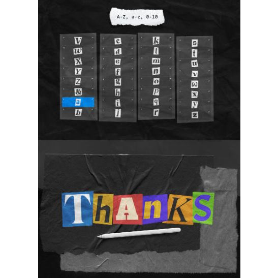 Procreate【1250】Ransom Type 赎金纸条64款合集