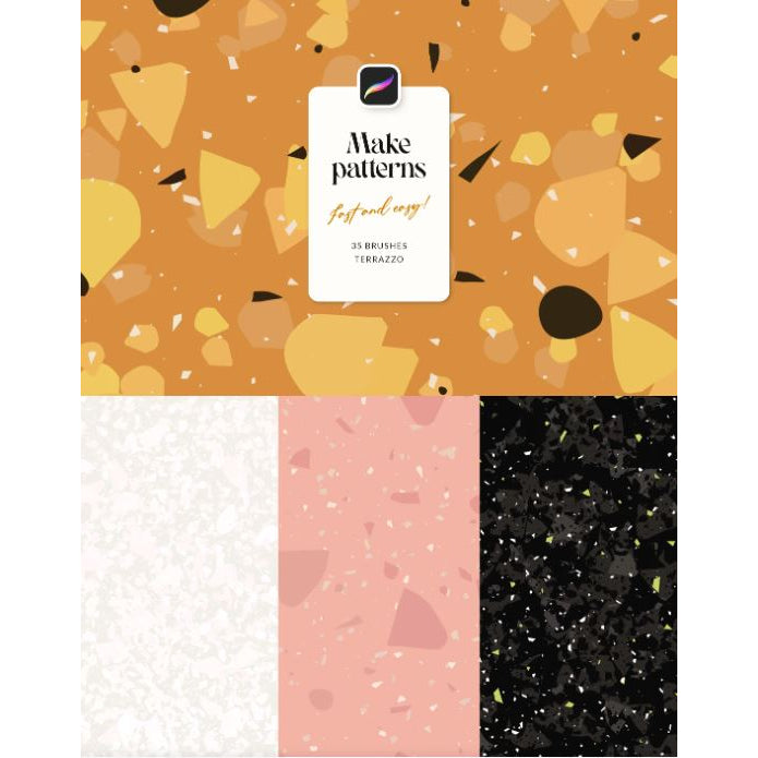 Procreate【1430】Terrazzo 水磨石碎花