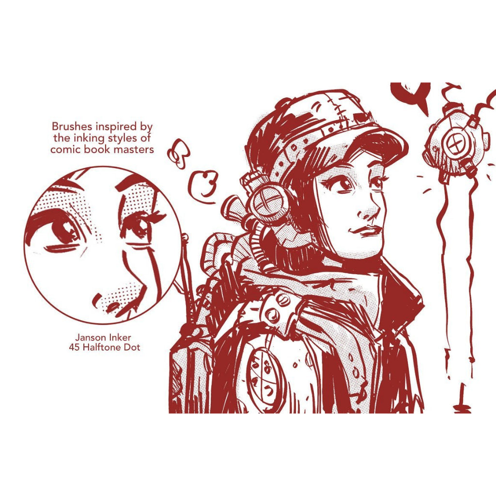 Procreate【T172】Procreate Vintage Comic Ink Brushes