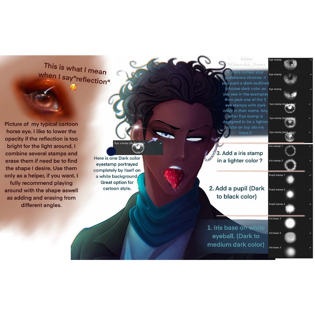 Procreate【T165】 Eye Brushset for Procreate