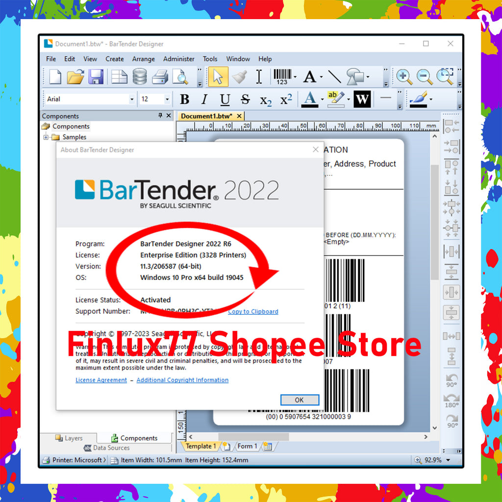 [SELF REDEEM] BarTender Enterprise 2025 Latest Lifetime For Windows Barcode Design Software
