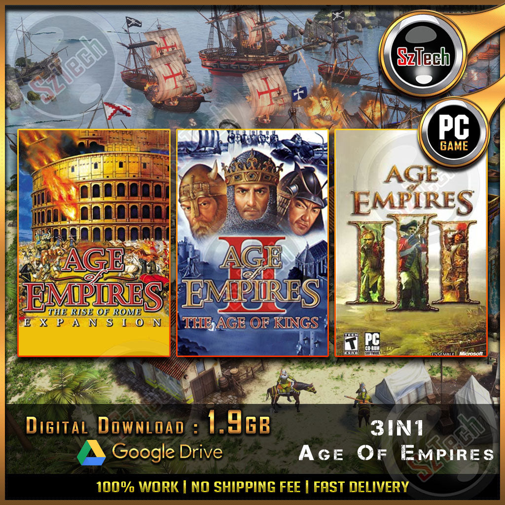 Age of Empires 1-3 [PC GAME]  [ DIGITAL DOWNLOAD] Nostalgia GamesClassic GamesCheap & Fast Service
