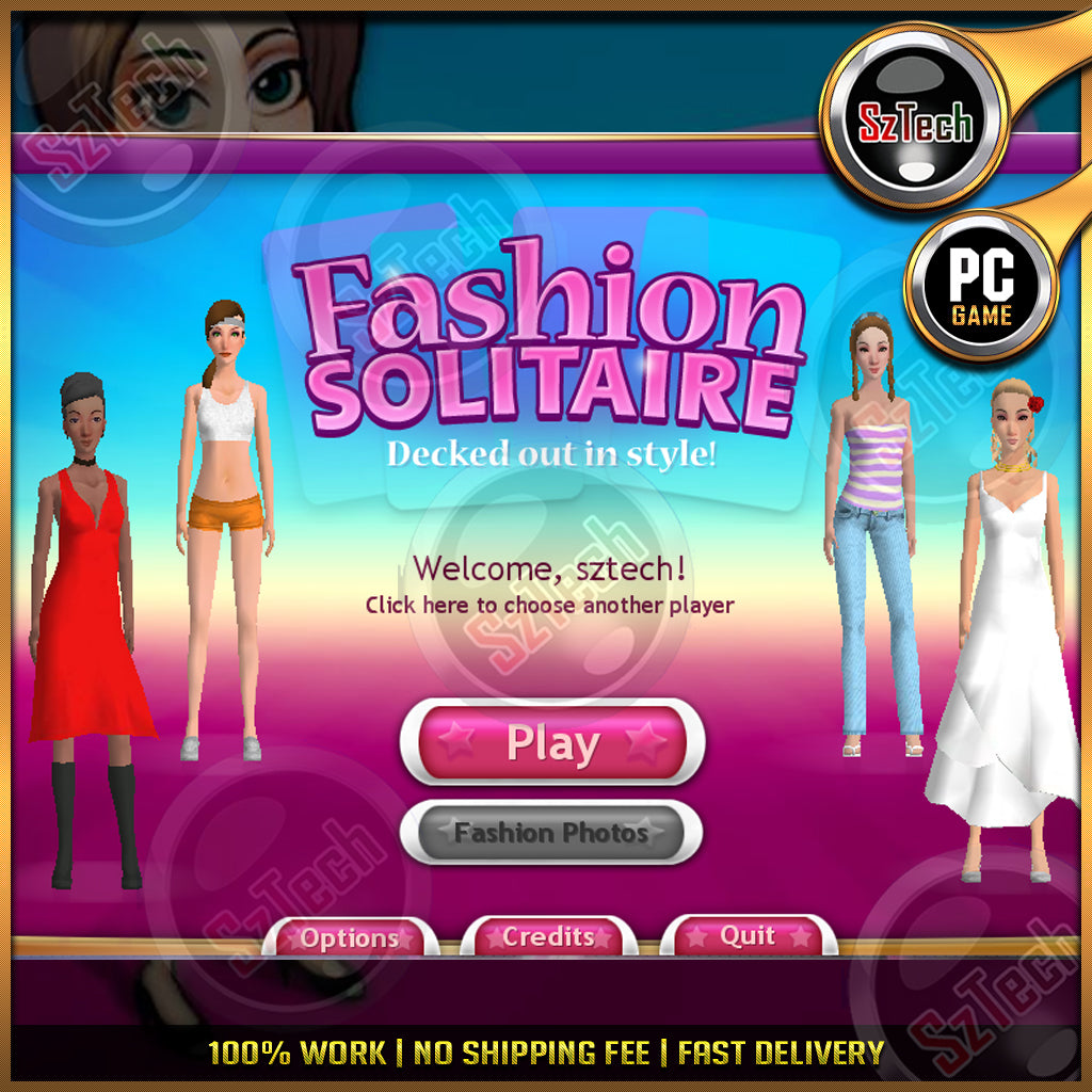Fashion Solitaire [PC/LAPTOP GAME][ DIGITAL DOWNLOAD] Classic GamesPuzzleNostalgia Game