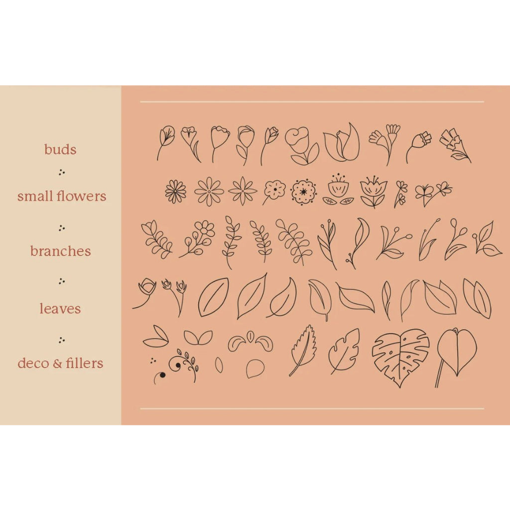 Procreate【T207】 Botanical Builder Brushset for Procreate