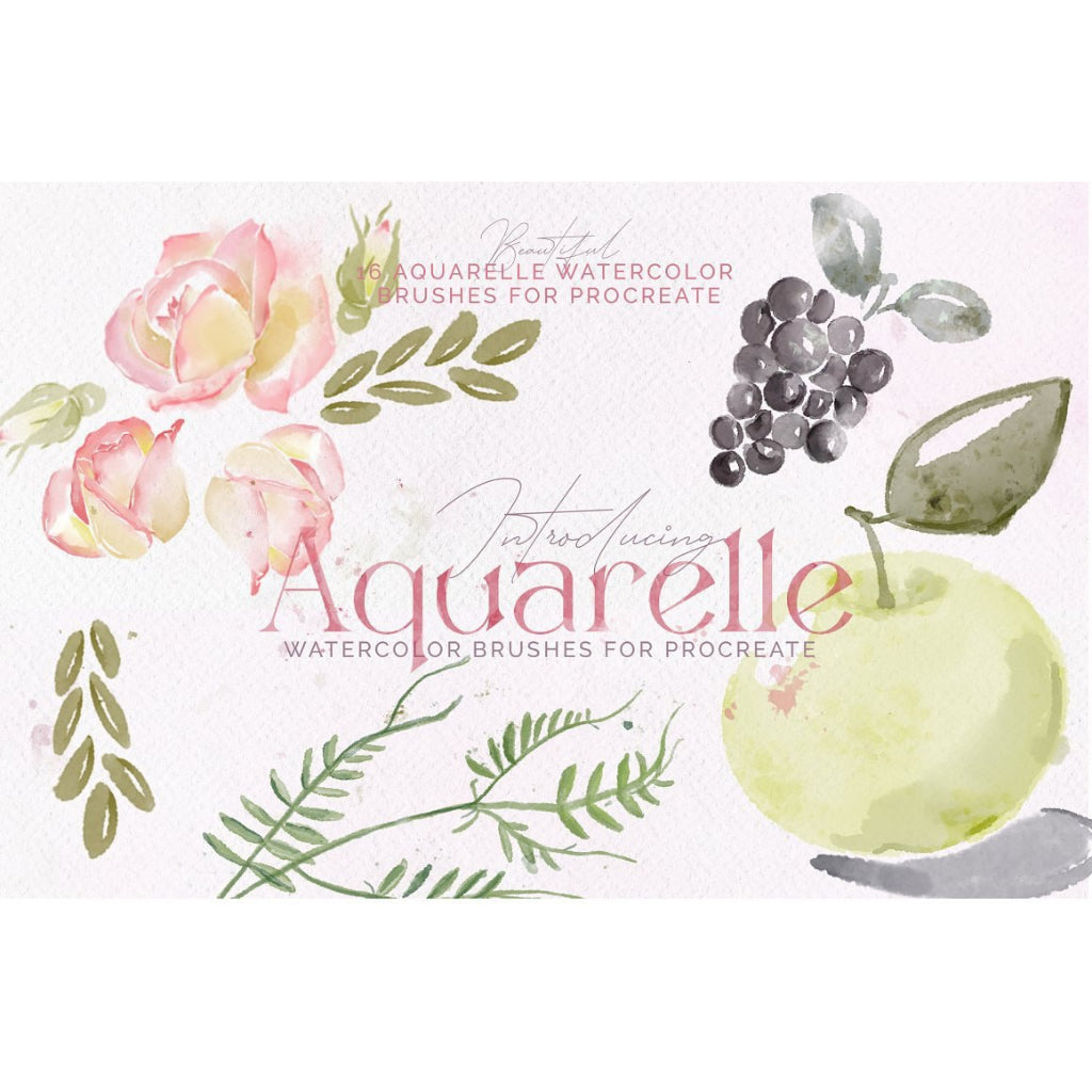 Procreate【T178】 Aquarelle Brushes for Procreate