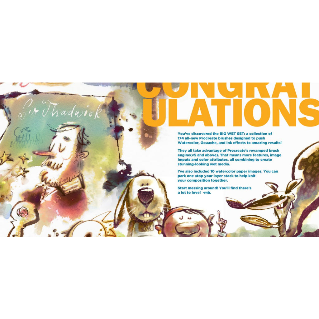 Procreate【T167】BIG WET SET - Procreate Brushes