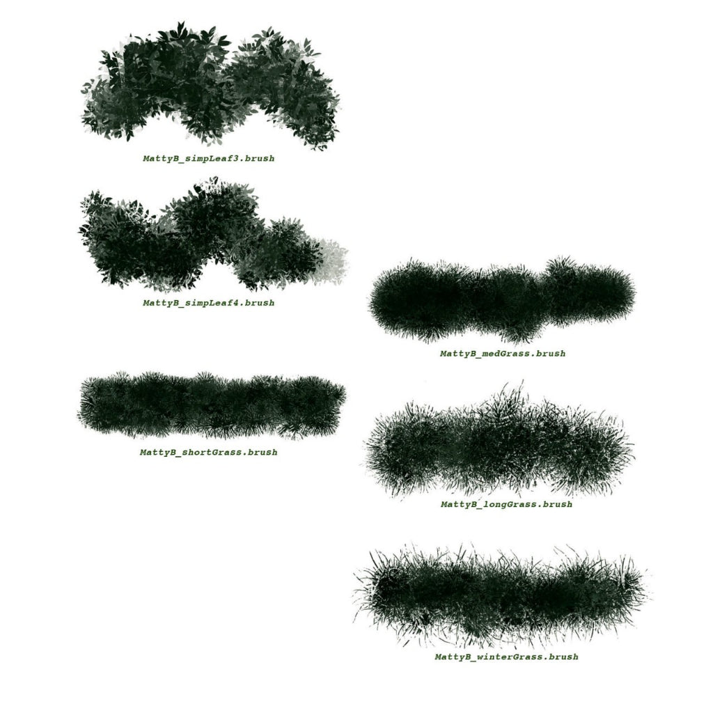 Procreate【T218】 FLORA - Vegetation Brushes for Procreate