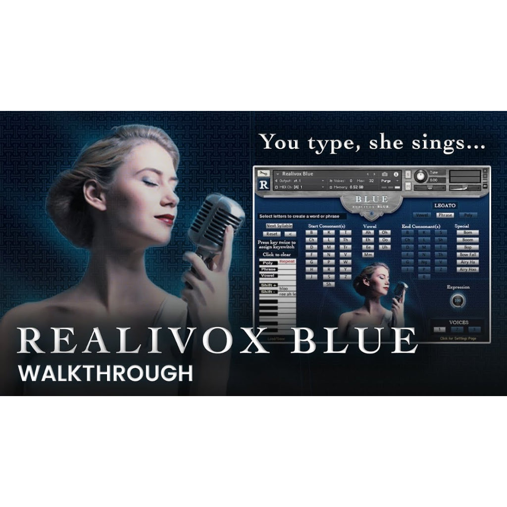 RealiVox Blue Player Edition  Realitone (Win/Mac) *Kontakt Library*