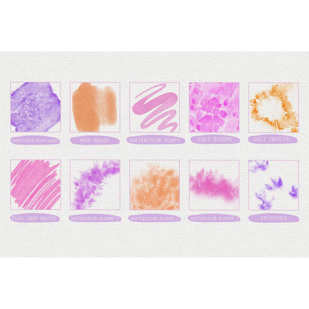 Procreate【T213】 Watercolor Brush Set for Procreate