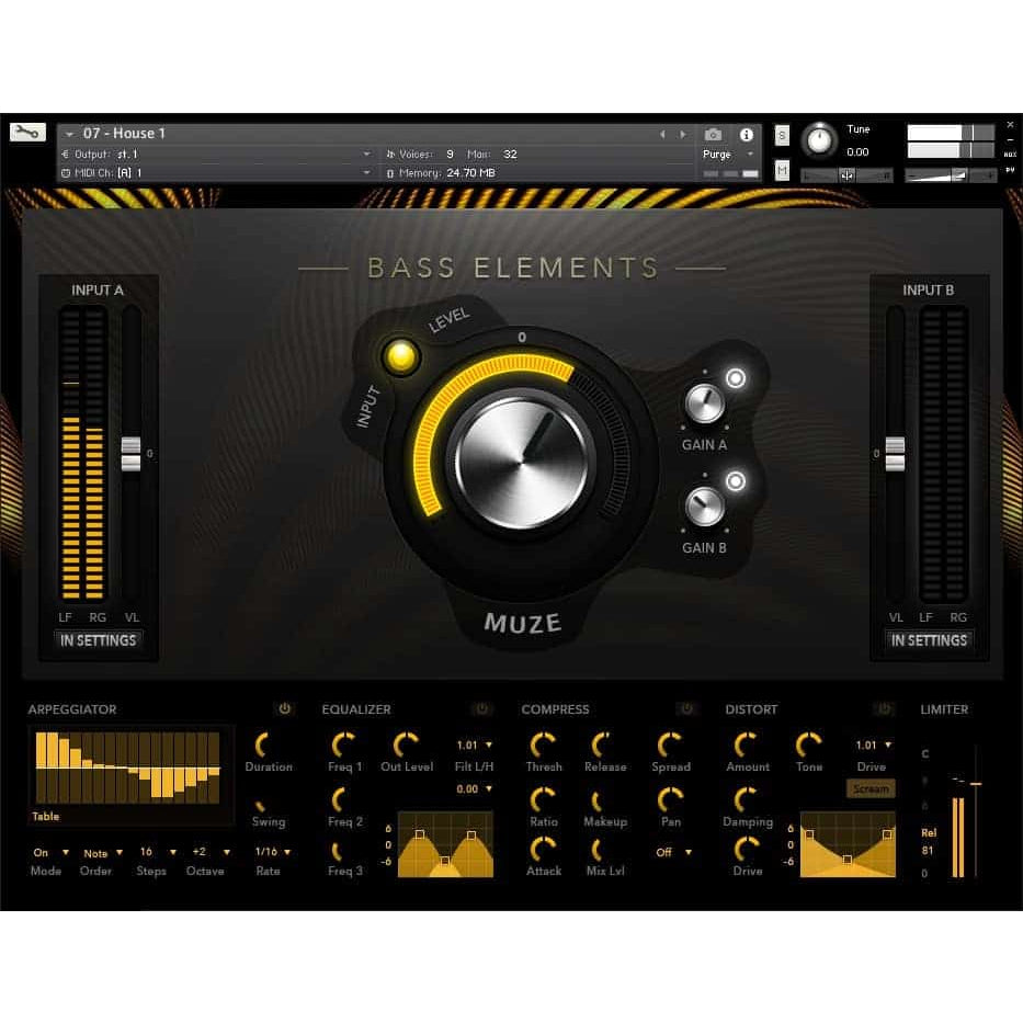 Bass Elements  Muze (Win/Mac) *Kontakt Library*