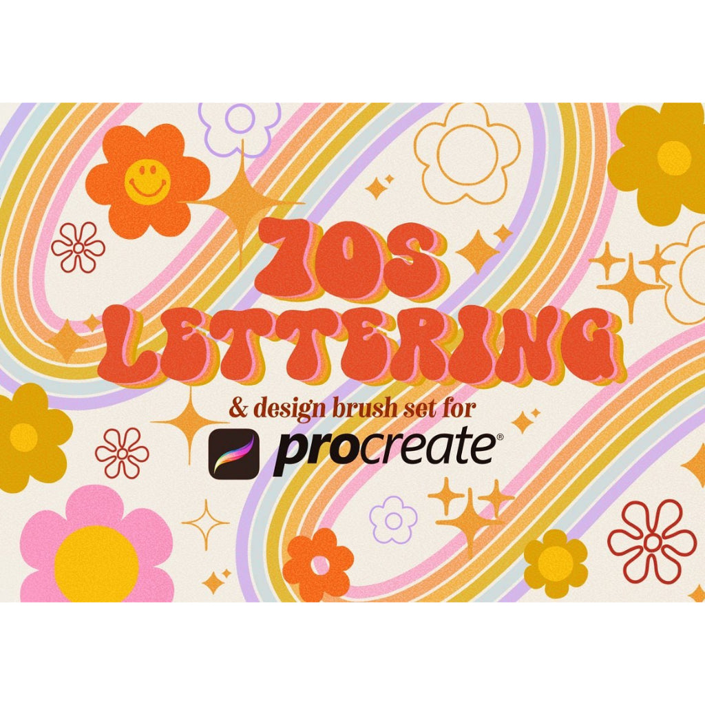Procreate【T204】 70s Lettering Procreate Brushes