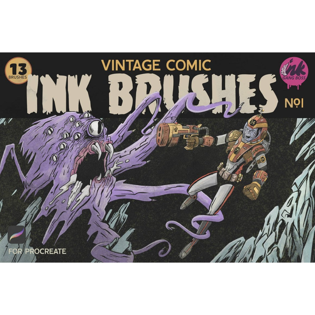Procreate【T172】Procreate Vintage Comic Ink Brushes