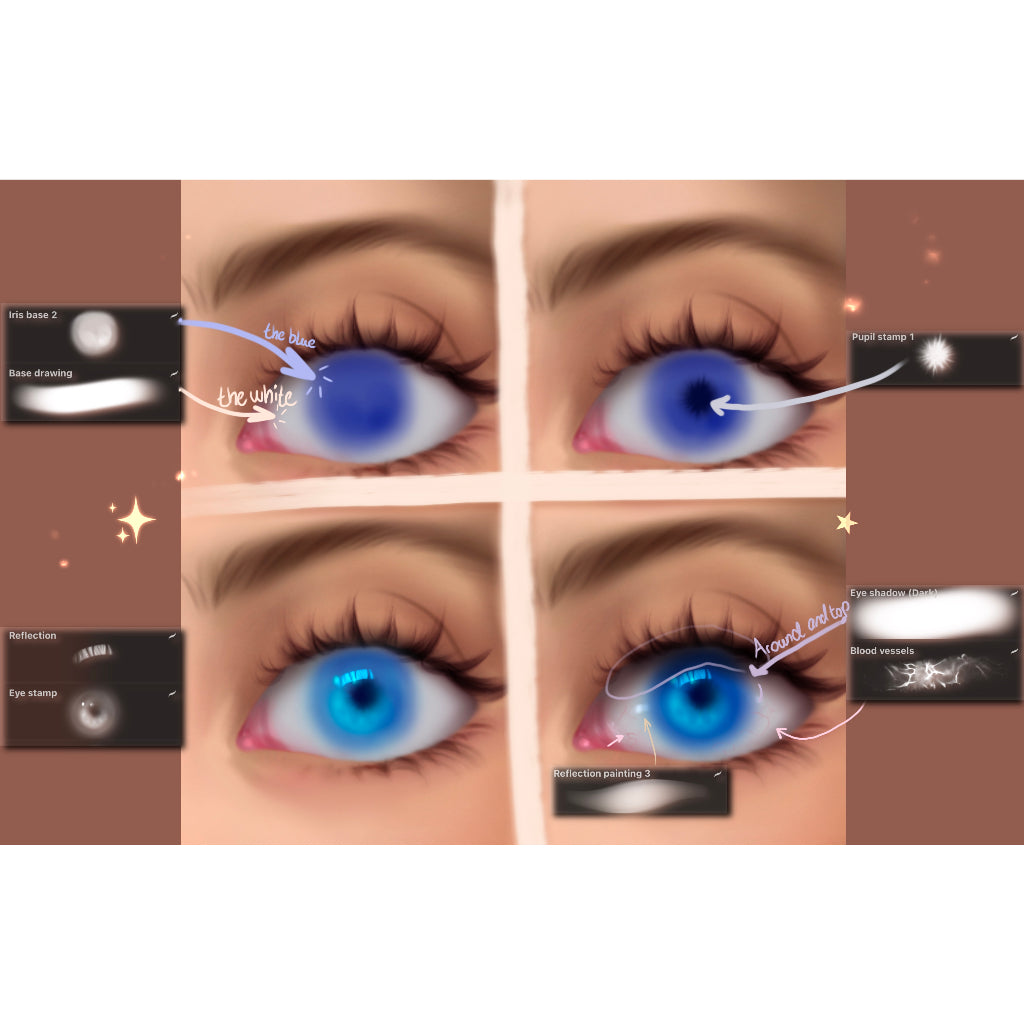 Procreate【T165】 Eye Brushset for Procreate