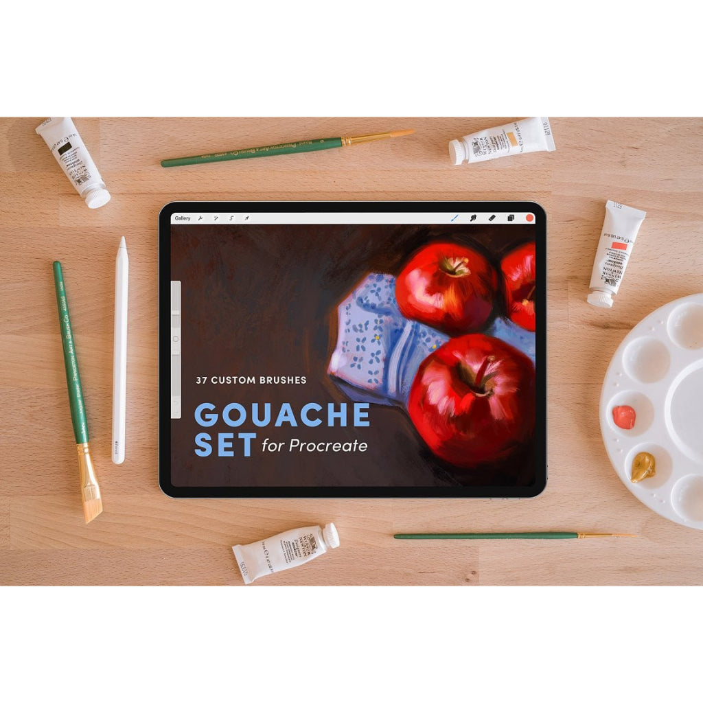 Procreate【T212】 Gouache Set - Procreate Brushes