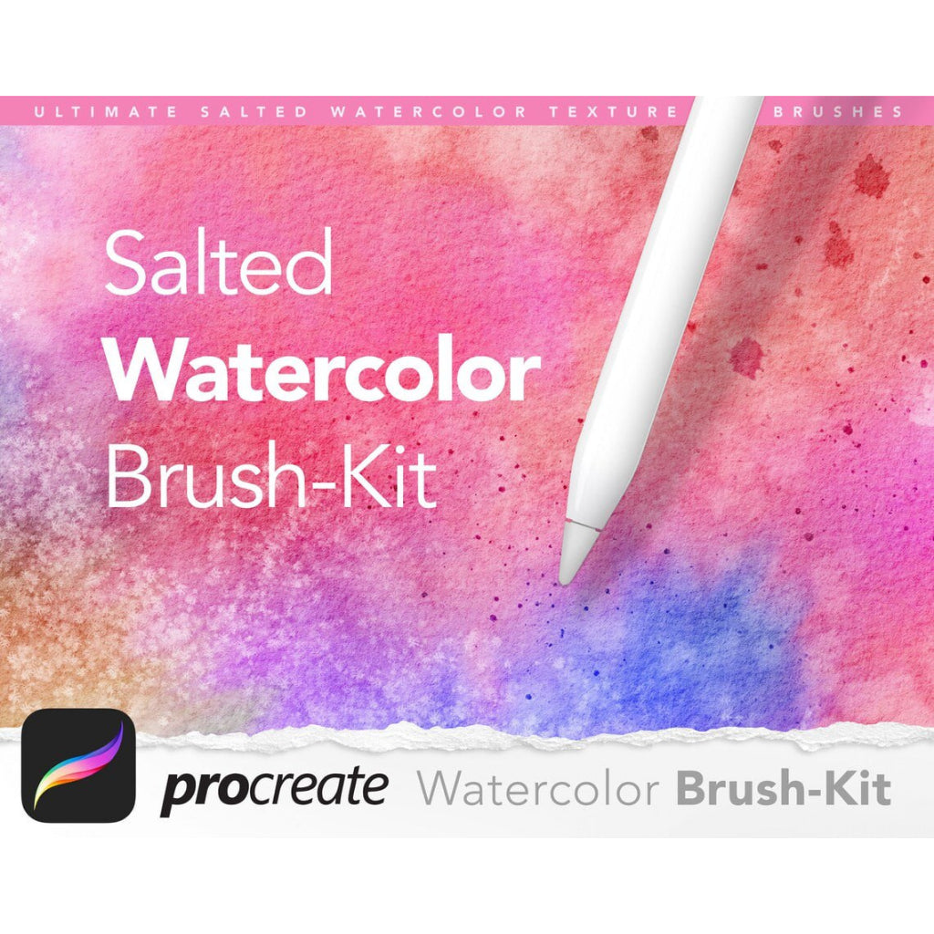 Procreate【T206】 Salted Watercolor Brush Kit for Procreate