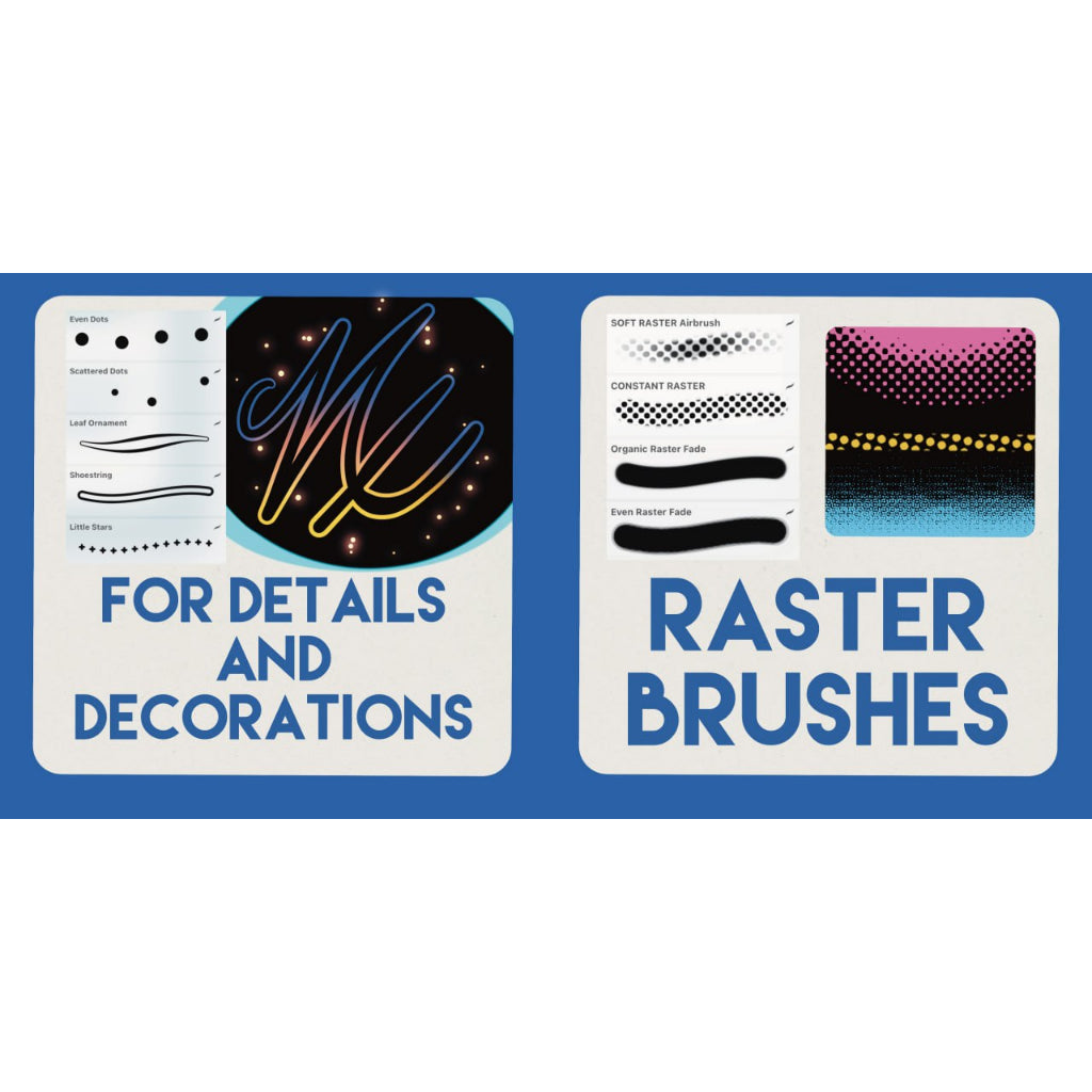 Procreate【T185】Graphic Illustration Brush Set for Procreate