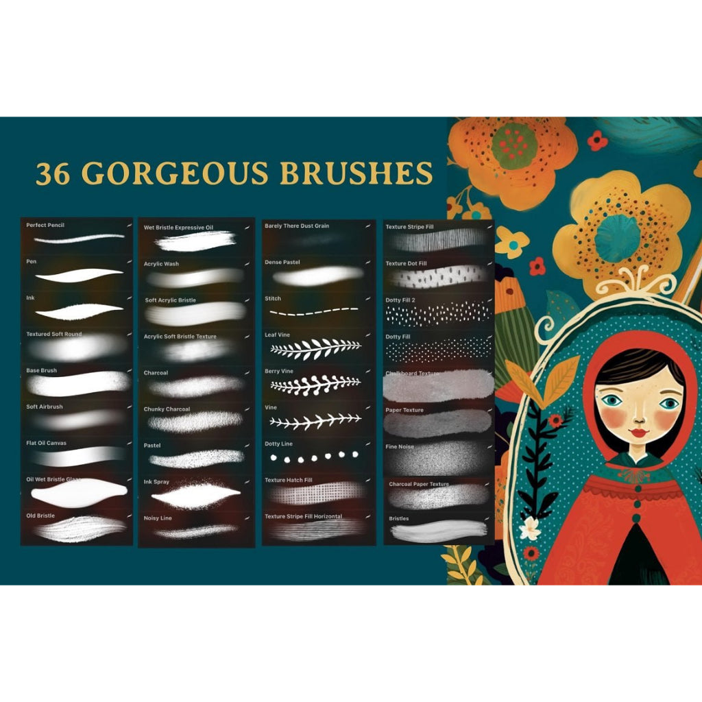 Procreate【T173】Art Fable Brushes for Procreate