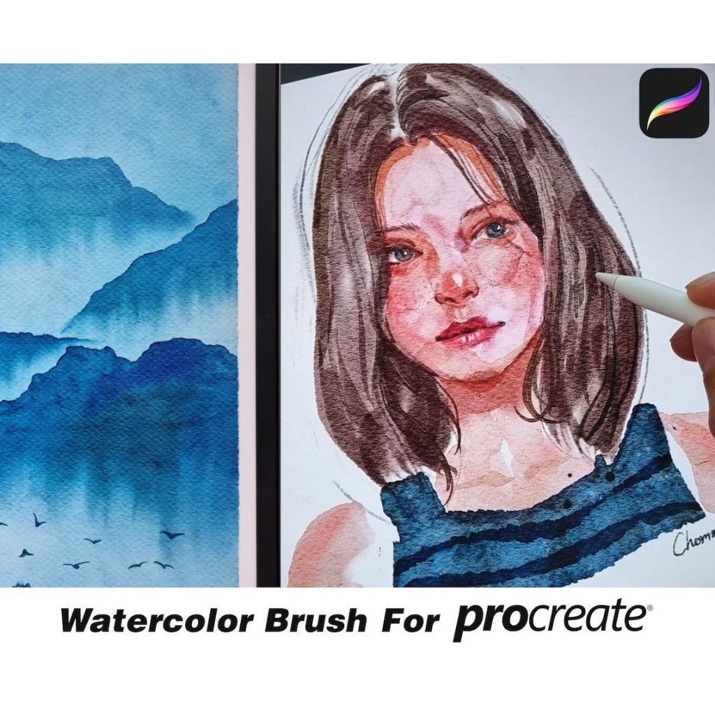 Procreate【T227】-Watercolor Painting Brushes for Procreate