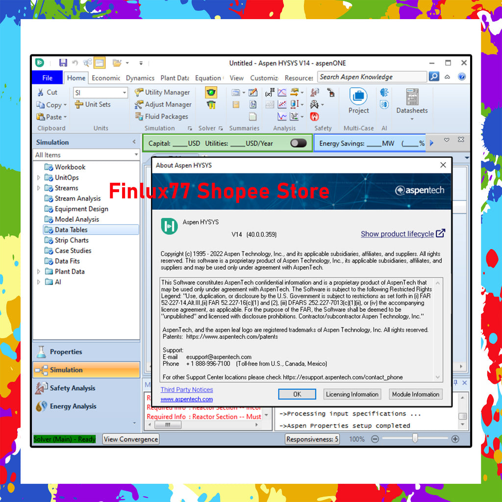 [SELF REDEEM] HYSYS AspenPlus AspenTech aspenONE Engineering Suite v15.0 Lifetime For Windows (64-Bit)
