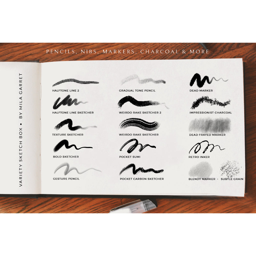 Procreate【T184】 Variety Sketch Box Procreate Brushes