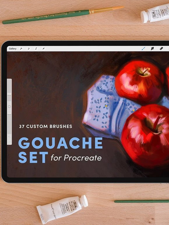 Procreate【T212】 Gouache Set - Procreate Brushes