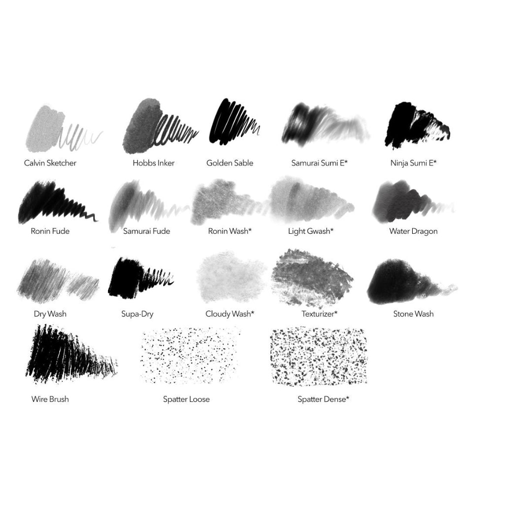 Procreate【T169】 Procreate Samurai Ink Brushes