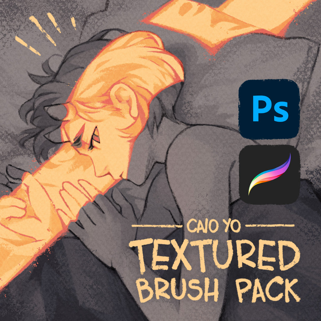 (164)Procreate and PHOTOSHOP【T164】 Textured Brush Pack
