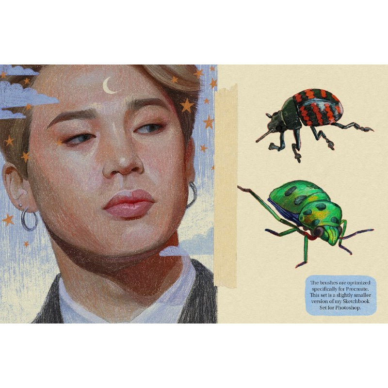 Procreate【T230】 Sketchbook Set - Procreate Brushes