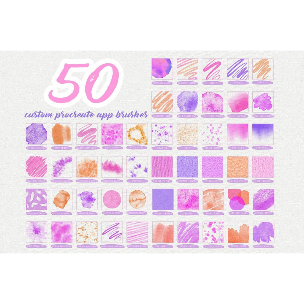 Procreate【T213】 Watercolor Brush Set for Procreate