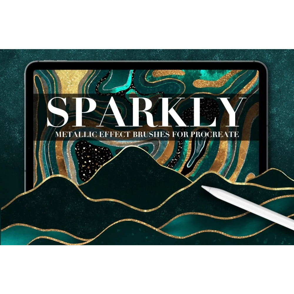 Procreate【T105】Procreate Sparkly & Metallic Effect Brushes
