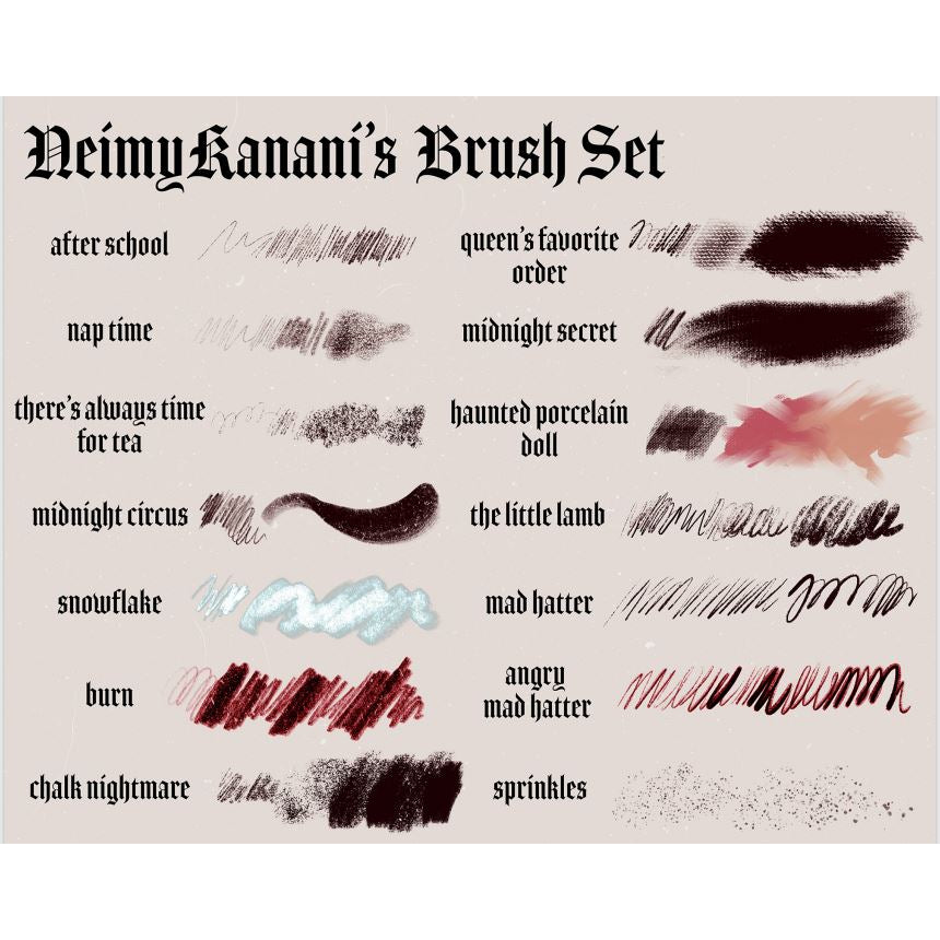 Procreate【T171】 NK Procreate Brush Set