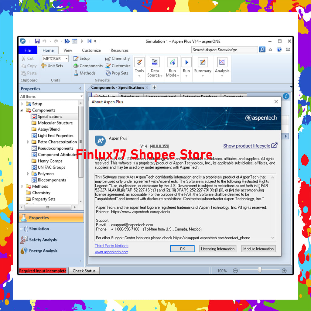 [SELF REDEEM] HYSYS AspenPlus AspenTech aspenONE Engineering Suite v15.0 Lifetime For Windows (64-Bit)