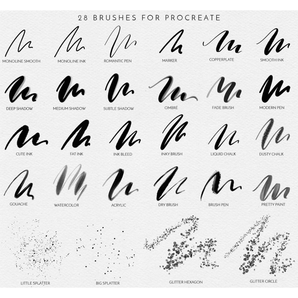 Procreate【T101】 Procreate Lettering Brush Bundle