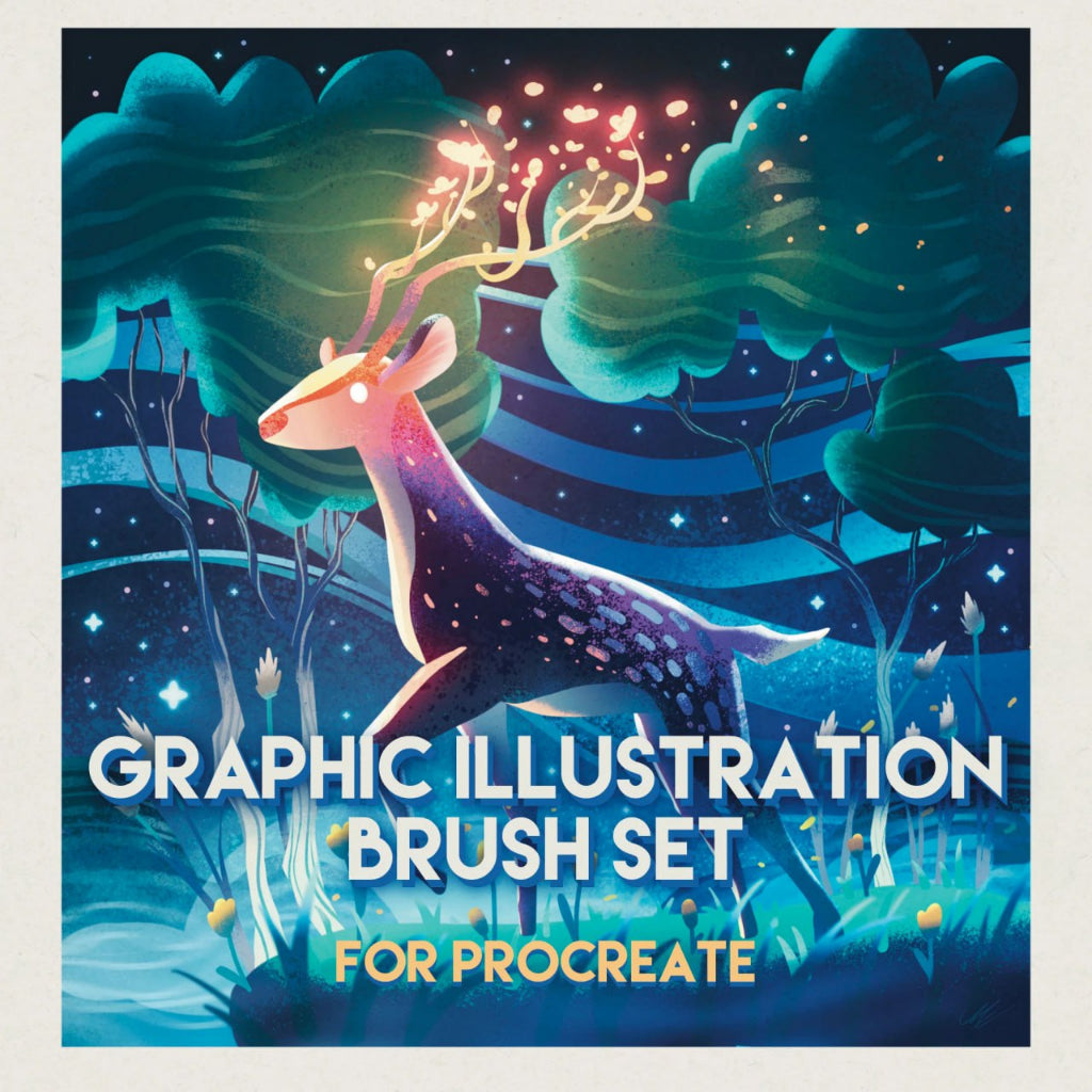 Procreate【T185】Graphic Illustration Brush Set for Procreate
