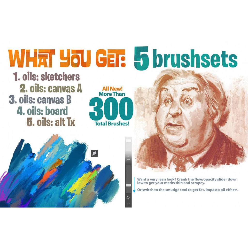 Procreate【T205】 OIL - Over 300 Brushes for Procreate