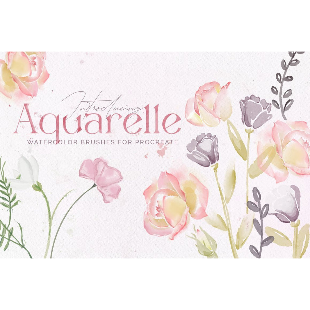 Procreate【T178】 Aquarelle Brushes for Procreate