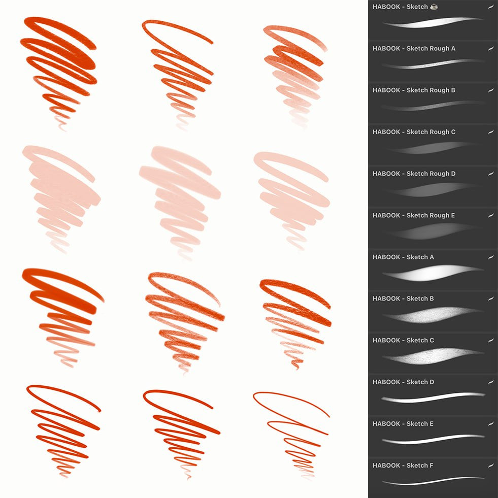 Procreate【T166】 Sketching Brushes for Procreate