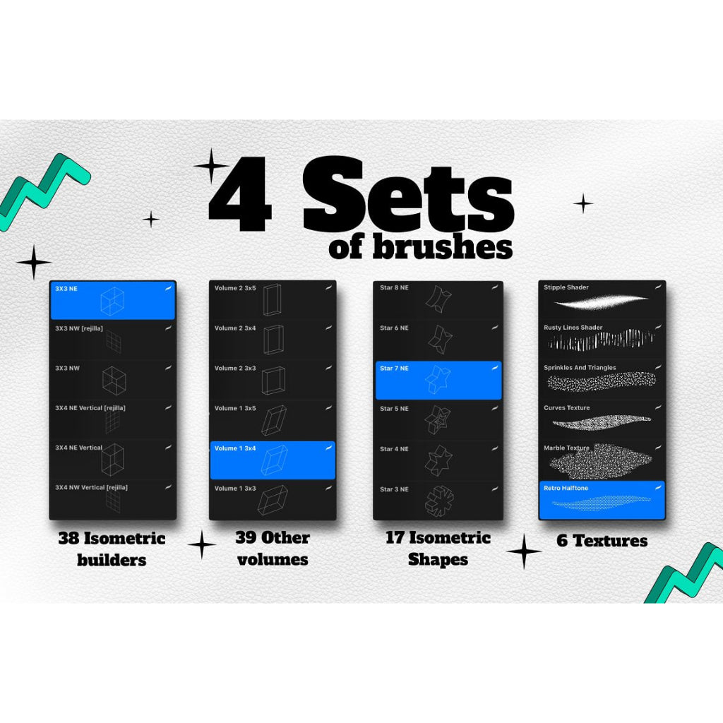 Procreate【T232】 Volumes Brush Set for Procreate