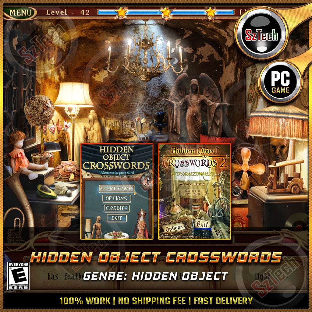 Hidden Object Crosswords 1-2 [PC/LAPTOP GAME]  [ DIGITAL DOWNLOAD] Nostalgia GamesHidden Object