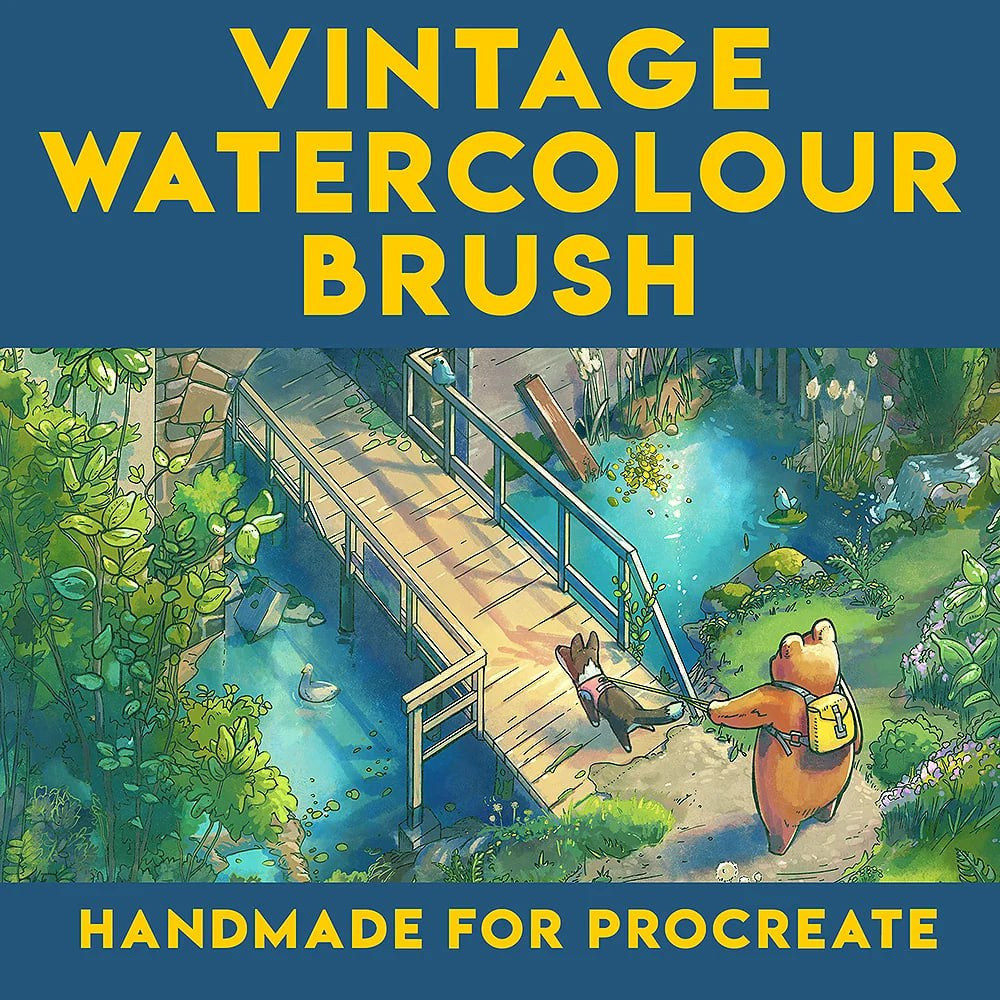 Procreate【T199】 Watercolours for Bears - Procreate Brushes