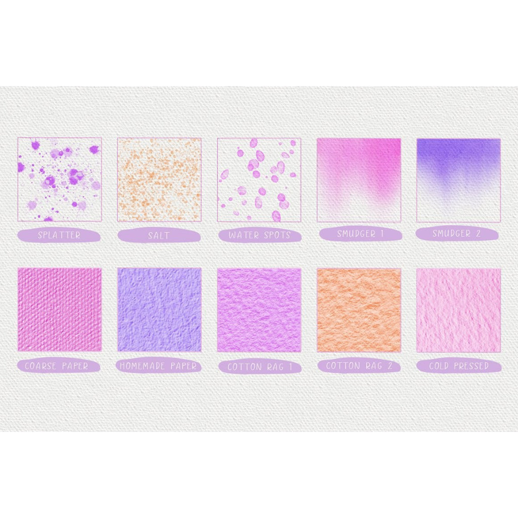 Procreate【T213】 Watercolor Brush Set for Procreate