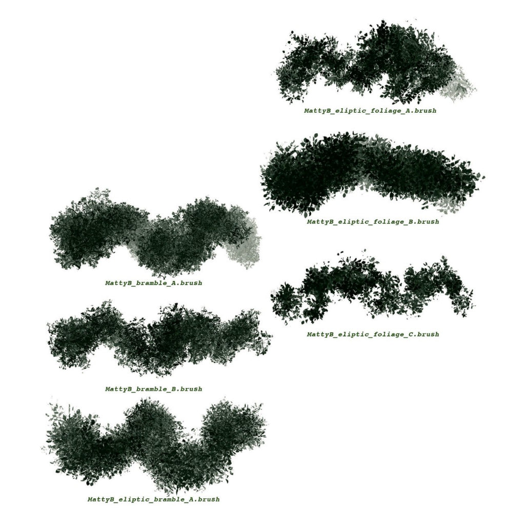 Procreate【T218】 FLORA - Vegetation Brushes for Procreate