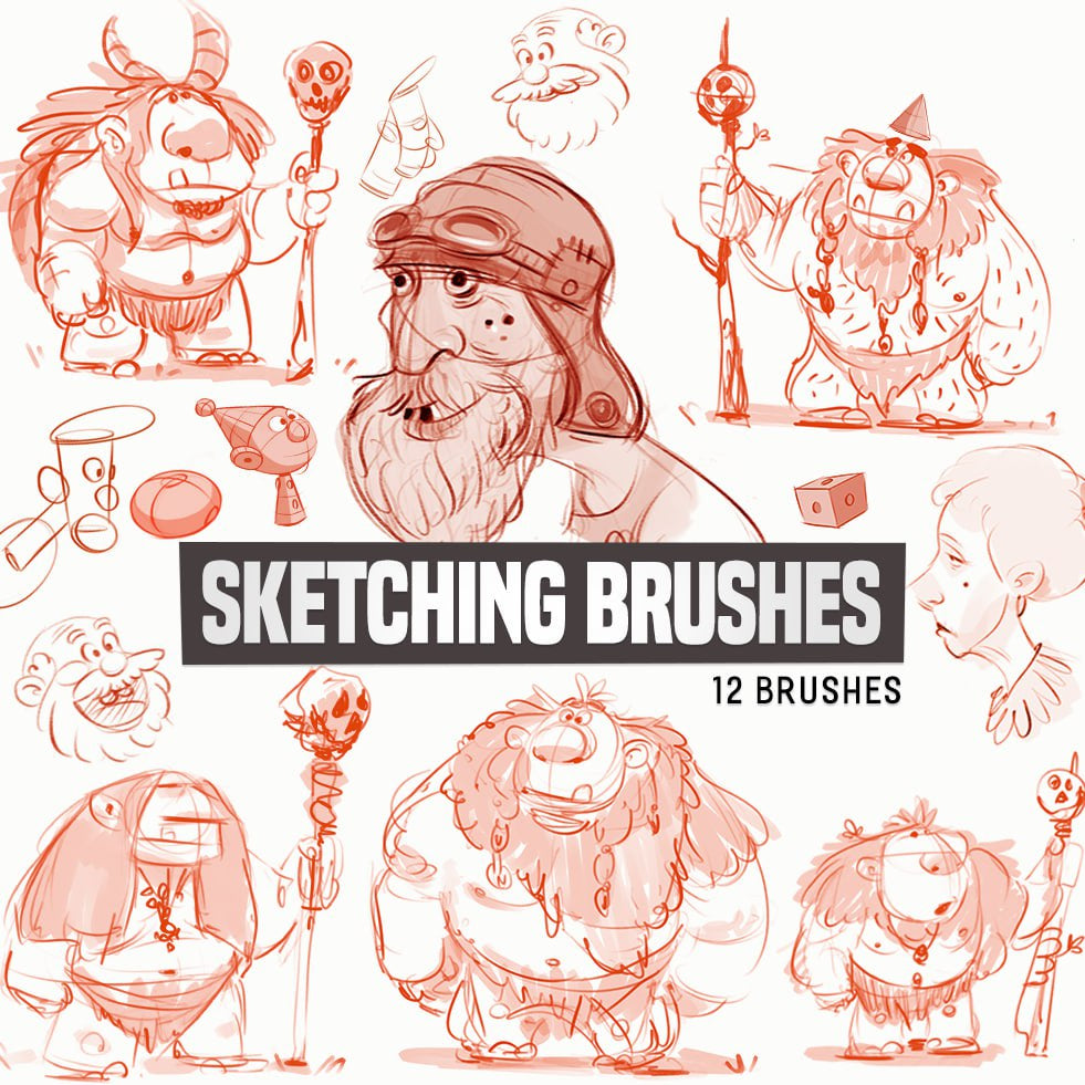 Procreate【T166】 Sketching Brushes for Procreate