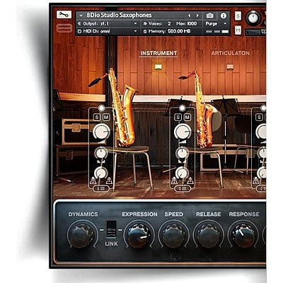Studio Saxophones Trio  8Dio (Win/Mac) *Kontakt Library*