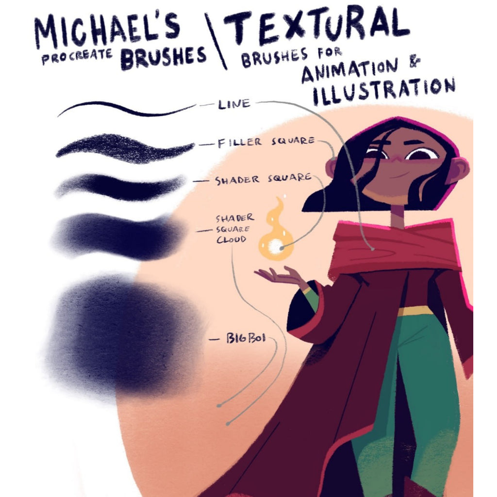 Procreate【T170】 Textural Procreate Brushes for Animation and Illustration