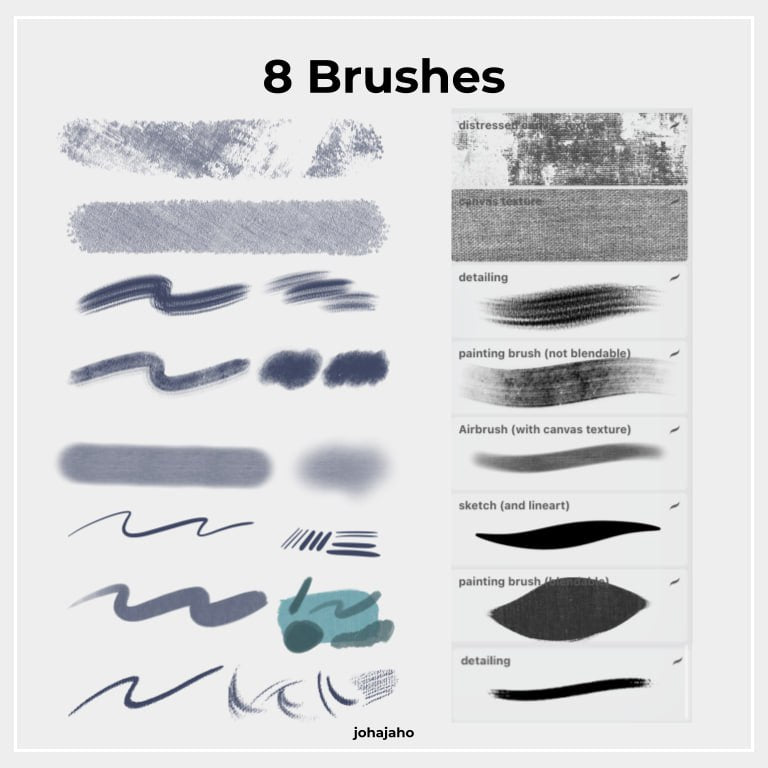 Procreate【T163】 Heaven's Cloud - Brushes and Color Palette for Procreate