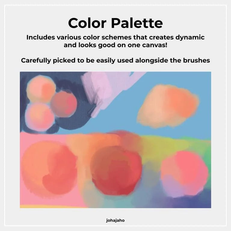 Procreate【T163】 Heaven's Cloud - Brushes and Color Palette for Procreate