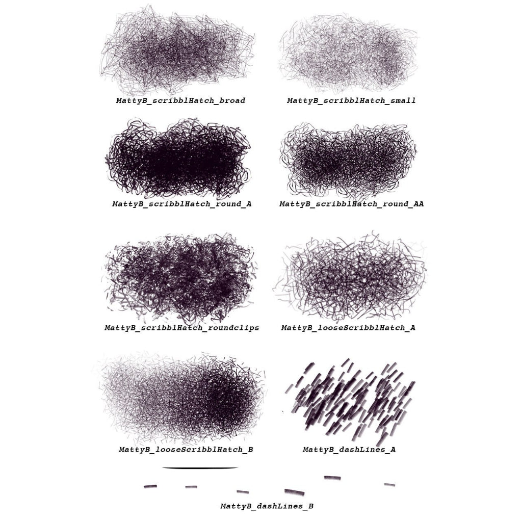 Procreate【T214】 Hatch Effects - Procreate Brushes