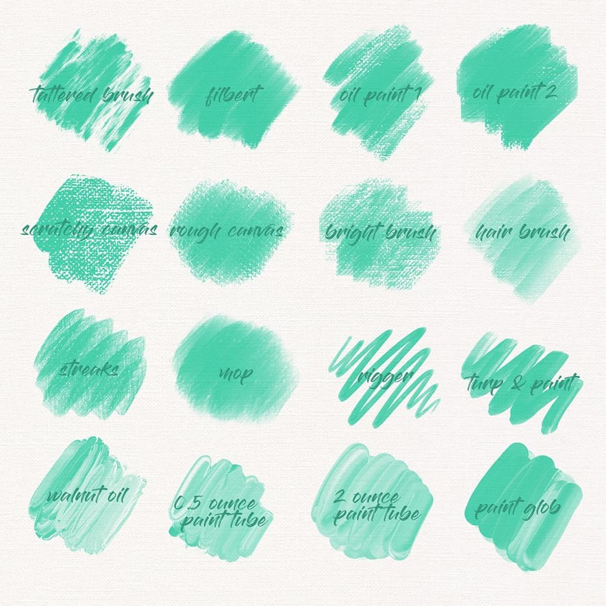 Procreate【T219】 Procreate Oil Paint Brush Set